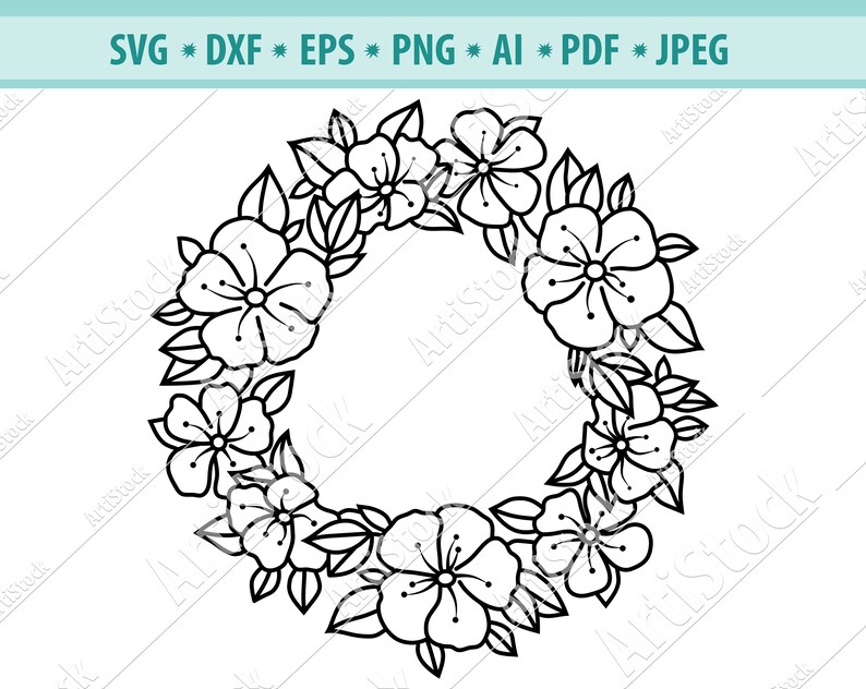Free Free 53 Flower Wreath Vector Svg SVG PNG EPS DXF File