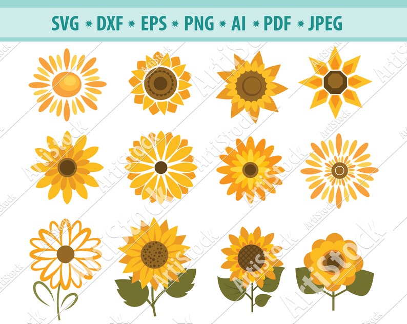Download Sunflower svg sunflower clipart sun svg flower svg | Etsy
