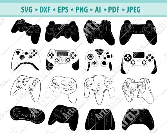 Game Controller Svg Joystick Svg Ps4 Playstation Clipart Etsy