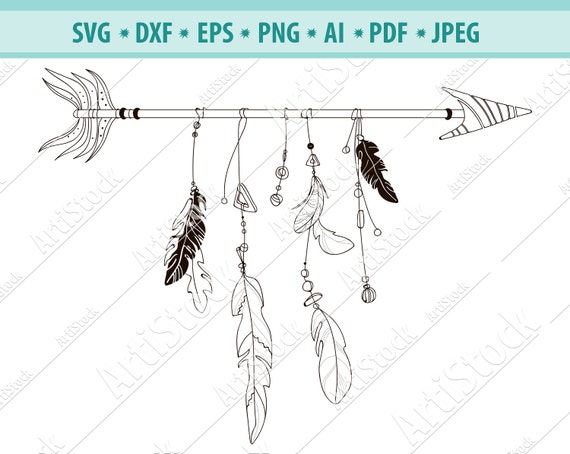 Download Indian Arrow Svg Feathers svg Boho svg Feathers svg Indian ...