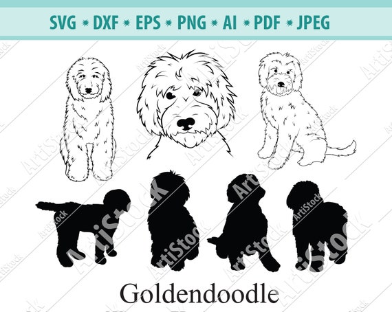 Download Goldendoodle SVG Dog Silhouettes Dogs SVG Digital | Etsy