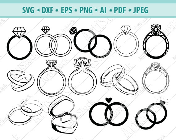 Download Engagement Ring Svg Bundle Diamond Ring Svg Wedding Rings Etsy