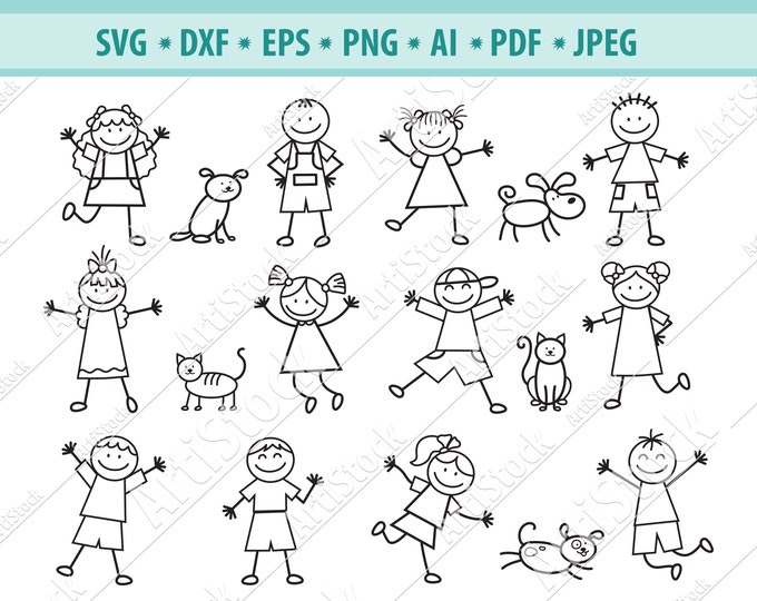 Stick Kids Svg Bundle Stick Pets Svg Stick Kids Clipart Files For stick-kids-svg-bundle-stick-pets-svg-stick-kids-clipart-files-for