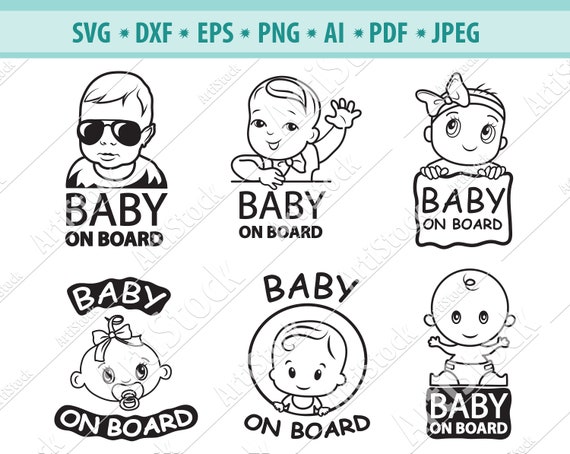 Baby on Board SVG Pregnancy Svg Baby on Board Car Svg Cute | Etsy