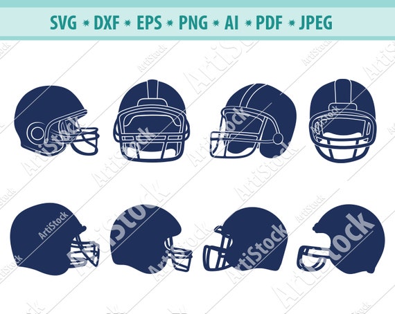 Casco da calco SVG Calco SVG Casco SVG Football Cut | Etsy tala