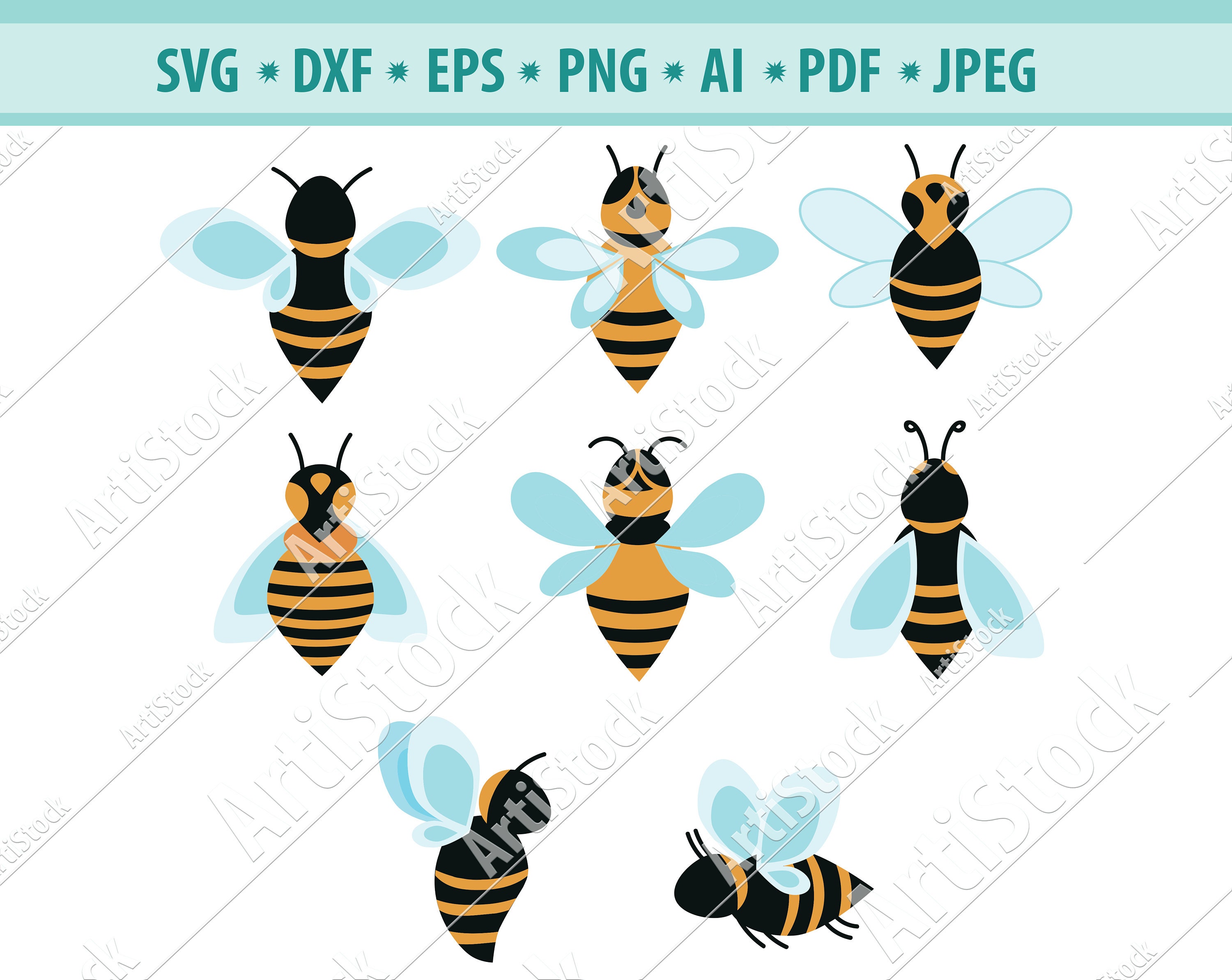 Download Bee Svg Queen Bee Svg Honey Svg Bee Clipart Bee Files For Etsy