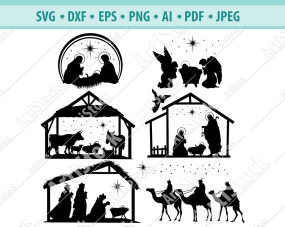 Download Nativity Svg Nativity Scene Svg Christmas Svg Holiday Etsy