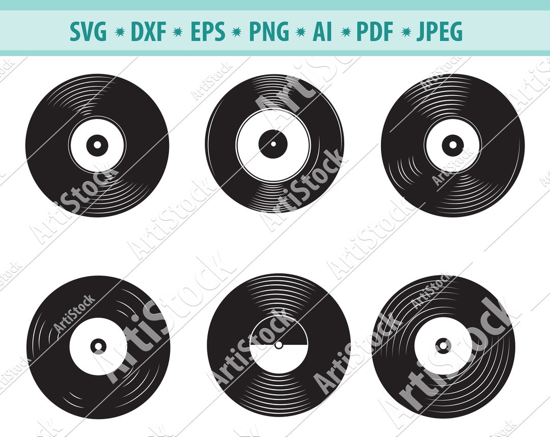 Vinyl Record Svg, Retro Album Svg, Music Svg, Turntable Svg, DJ Disc