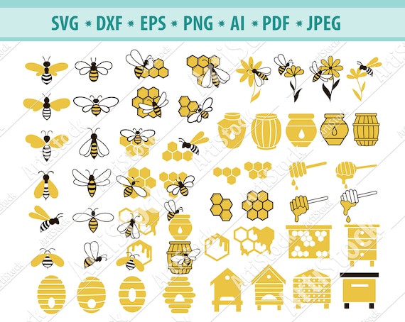 Download Honey Set Svg Beehive Svg Honey Spoons Svg Flower Svg Etsy