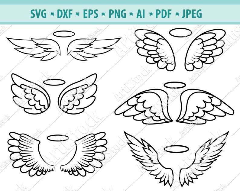 Download Angel Wings Svg Wings Cut File File For Cricut Heaven Svg Silhouette Cameo Halo Svg Wings Svg Fiile Wings Bundle Angel Wings Clipart Clip Art Art Collectibles Delage Com Br
