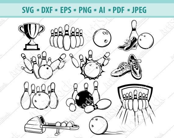 Bowling SVG Bundle Bowling Kegel SVG Bowling Ball Svg Cut - Etsy
