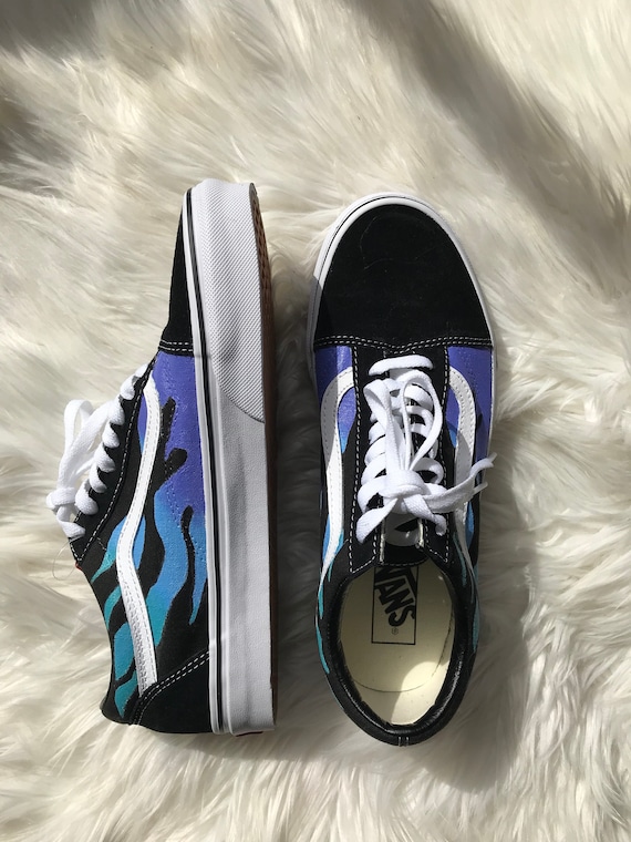 Vans Old Skool FLAME Custom Handpainted Vans Custom 