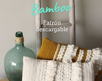 PDF Crochet Pattern - Bamboo Cushion - Piper and Mint