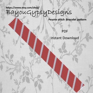 Scuba Dive Bracelet Peyote Stitch Pattern Even count PDF INSTANT DOWNLOAD