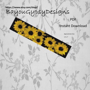 Sunflower Peyote Stitch PDF INSTANT DOWNLOAD