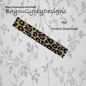 Leopard Print Peyote Stitch Bracelet Pattern Even Count PDF INSTANT DOWNLOAD