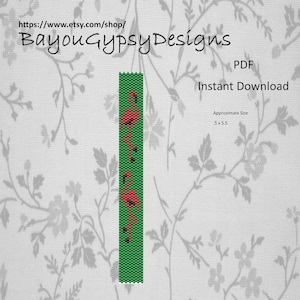Flamingo Peyote Stitch Pattern INSTANT DOWNLOAD