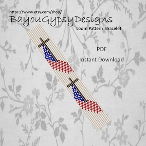 Christian American Cross on Flag