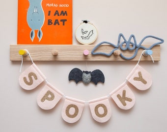 Spooky Glitter Halloween Bunting. Halloween Decorations Decor Flag