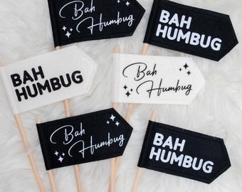 Bah Humbug Christmas Flags. Custom Believe Tree Decorations. Kids Nice List