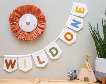 Custom Word Bunting. Felt Nursery Decor. Personalised Garland Wall Hanging. Rainbow, Pastel, Jungle, Neutral Colour Choices.