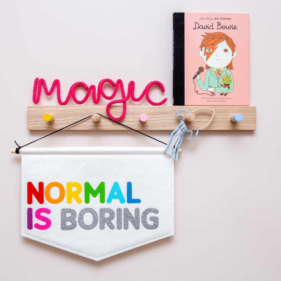 Normal is Boring Felt Wall Banner Flag. Nursery Decor Hanging. - Etsy