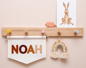 Custom Name Felt Banner, Nursery Decor, Kids Room Wall Hanging