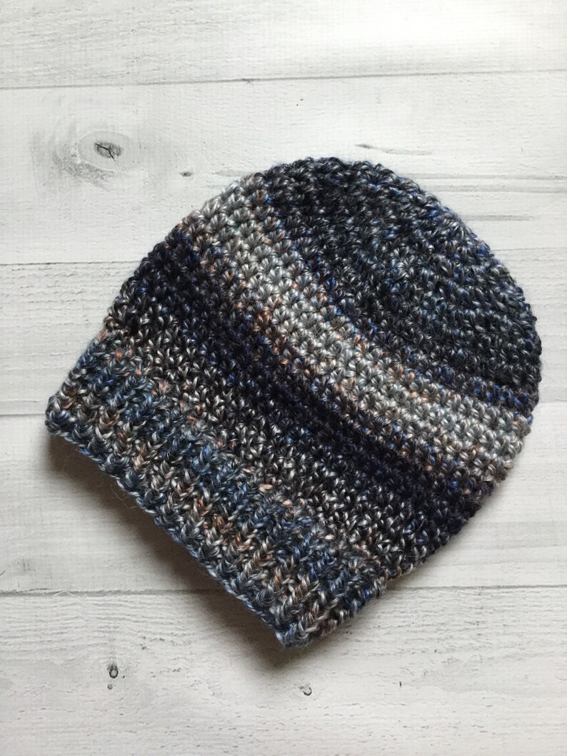 Knit Look Indigo and Silver Alpaca Slouchy Beanie