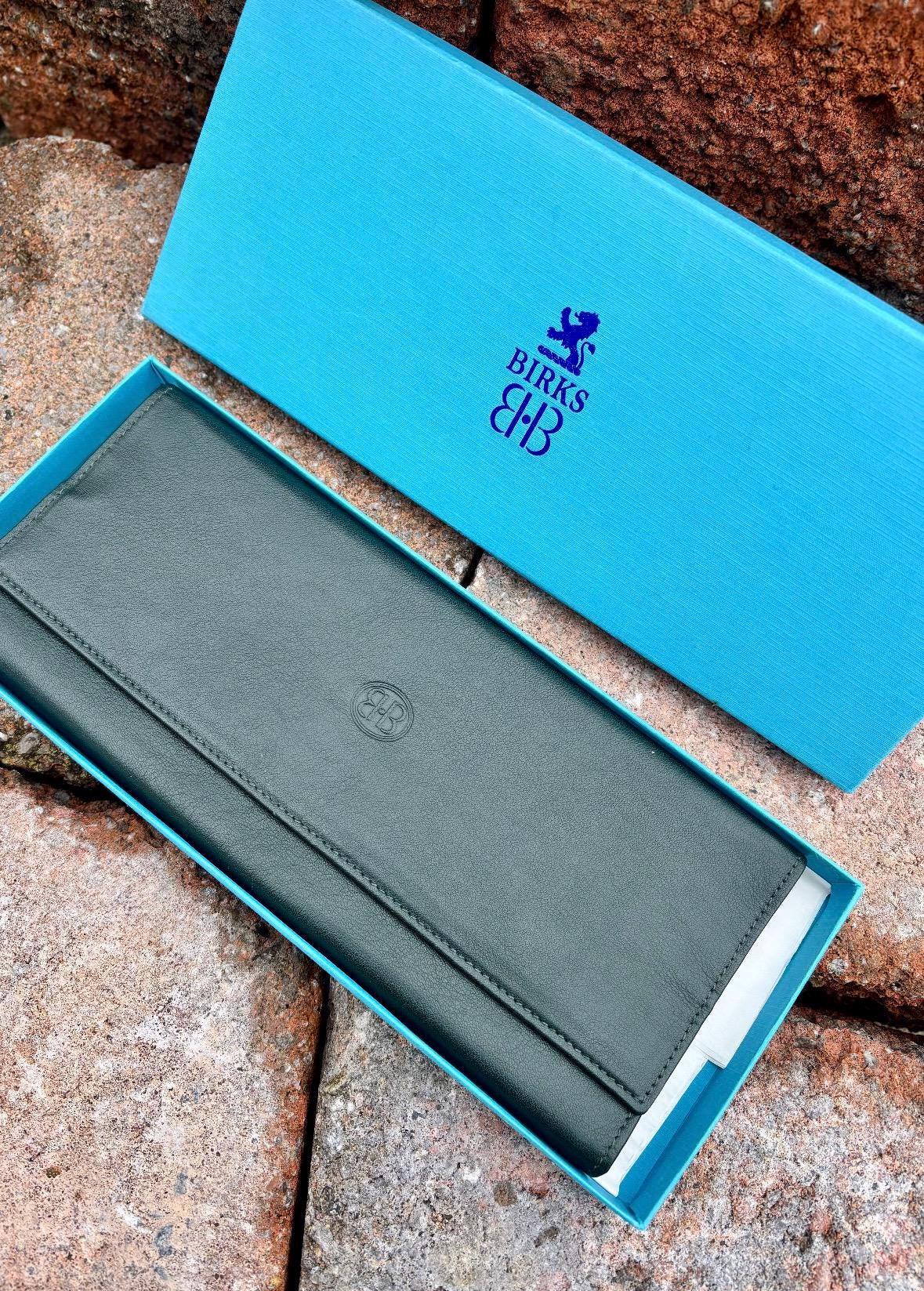 Vintage Birks Genuine Leather Wallet Slim Envelope Folded
