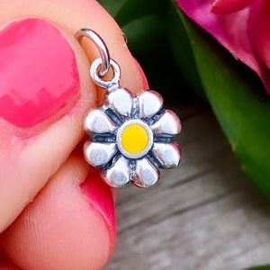 Sterling Silver 925 flower Shape Charm/Pendant #59