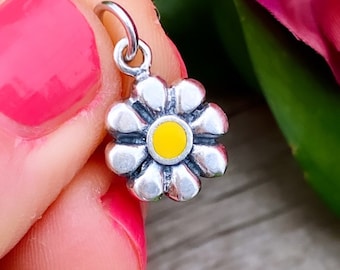 Vintage Tiffany & Co Pink Enamel Sterling Silver Daisy Flower