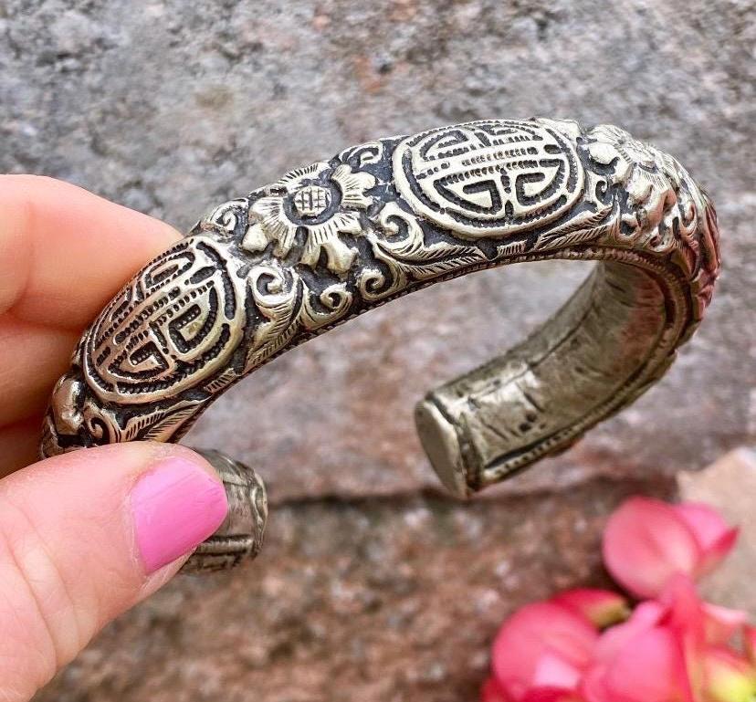 アクセサリー Silver 925 botanical motif bangle Silver 925 botanical motif bangle