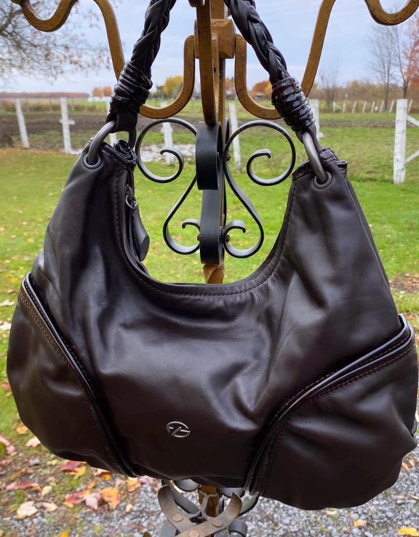 Gorgeous Francesco Biasia Dark Brown Leather Purse Handbag Satchel Gorgeous Francesco Biasia Dark Brown Leather Purse Handbag Satchel