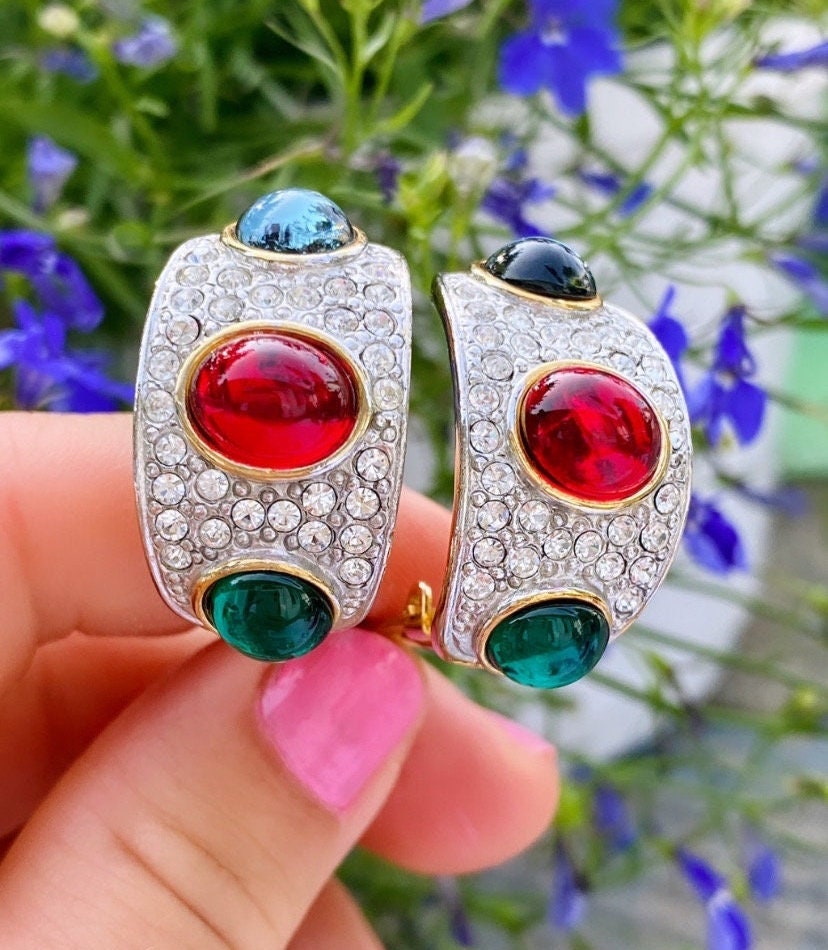 ★送料・関税込★VINTAGE HOLLYWOOD★Ring Pearl Earrin.g★ Vintage 1940s Platinum G VS2 Diamond Pearl Cocktail Ring