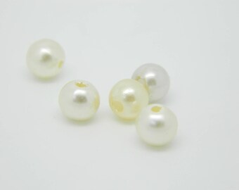48 x pearl Pearly round bead 6mm (l1294)