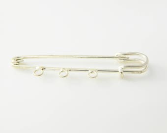 1 x brooch 3 Silver Rings 55mm