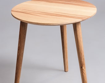 Oak coffee table / Wooden table / Round table / Oval table / Coffee table / Vintage table / Side table