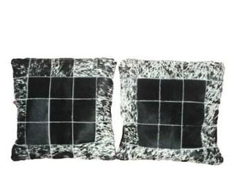 Cowhide Cushion Covers - Housses de coussin en peau de vache - Kuhfell Kissenbezug  50 x 50 cm   19,7” x 19,7”