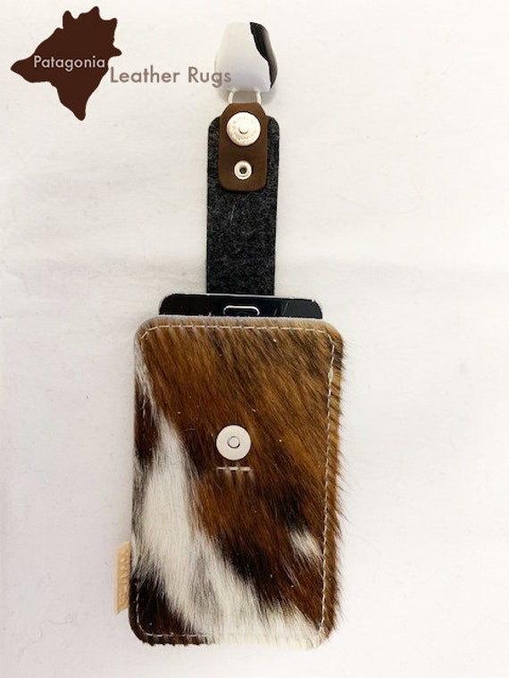 Rindsleder Smartphone Hlle- Etui pour smartphone en peau de vache -  Smartphone Hlle aus Kuhfell - Etsy.de