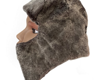 帽子 VERSO Shearling Balaclava Balaclava - 100% Natural Sheepskin Shearling Ski Mask