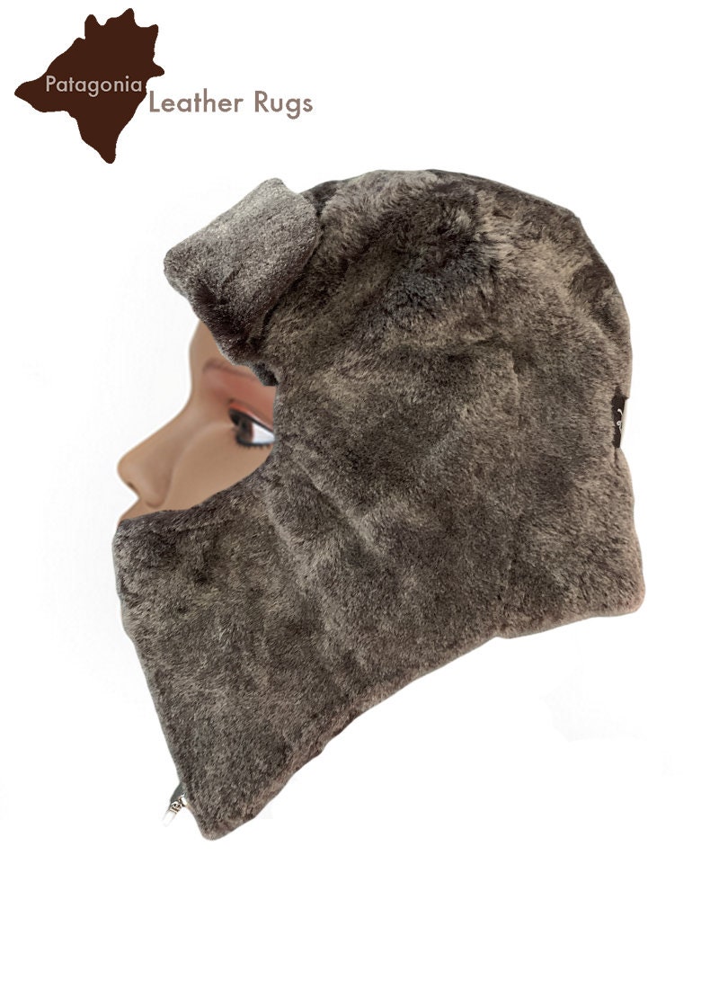 帽子 VERSO Shearling Balaclava Balaclava - 100% Natural Sheepskin Shearling Ski Mask