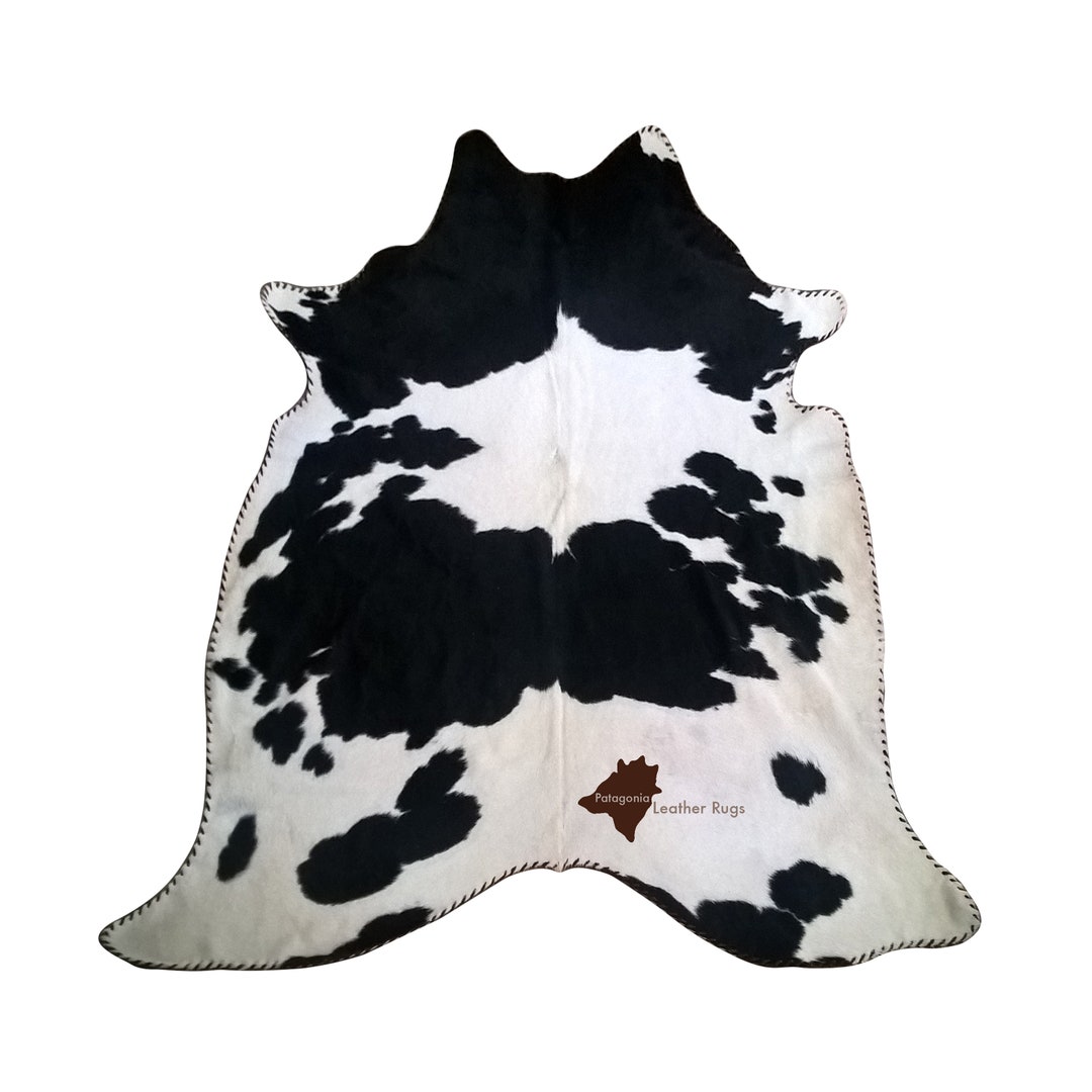 Cow Leather Rug Leather Edge Leather Cowhide Rug Tapis En Peau Etsy