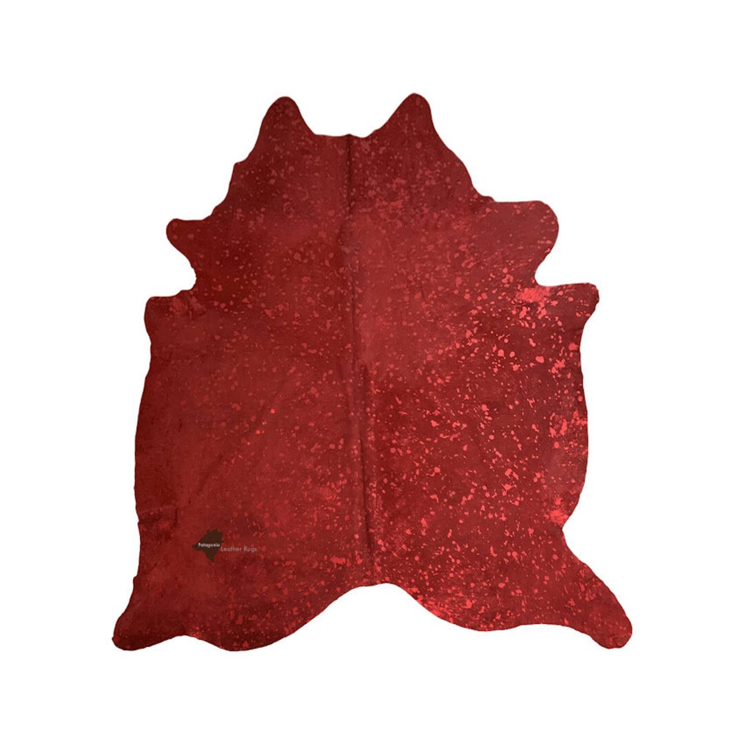 Tapis En Cuir De Vachette Patchwork Premium Cowhide – Noir – Neuf Sans Boîte