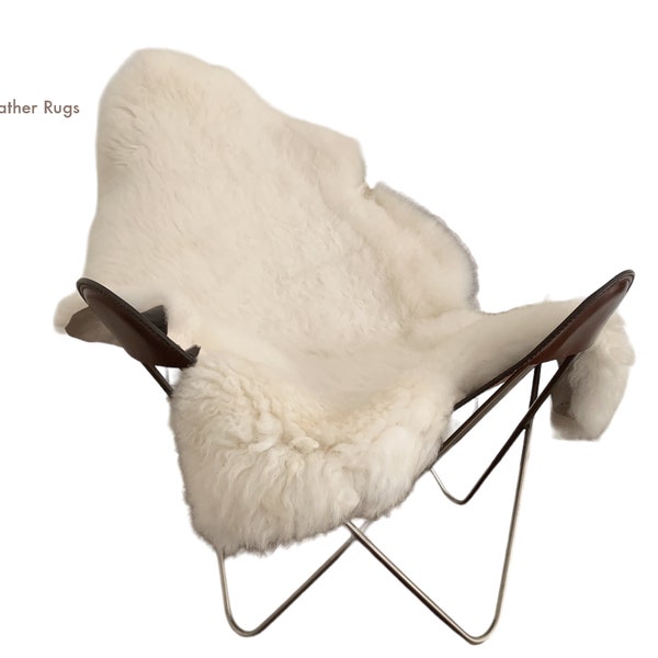 Sheepskin rug - sheepskin - tapis en peau de mouton - lammfell Teppich - piel de borrego - sheepskin rug White