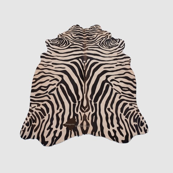 Cow Leather Rug Print Zebra Cowhide Rug Tapis En Peau De Vache Etsy