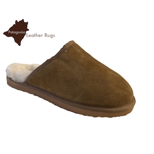 シープスキン スリッパ - Pantoufles en peau de mouton - Lammfell Hausschuhe - Pantoffel neu echt Lammfell ベージュ mit Gummisohl