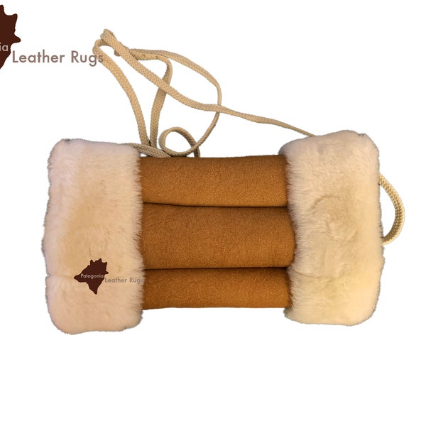 Sheepskin Muff hand warmer - Handwärmer aus Schaffell - manchon en peau de mouton - Scaldamani in pelle di montone