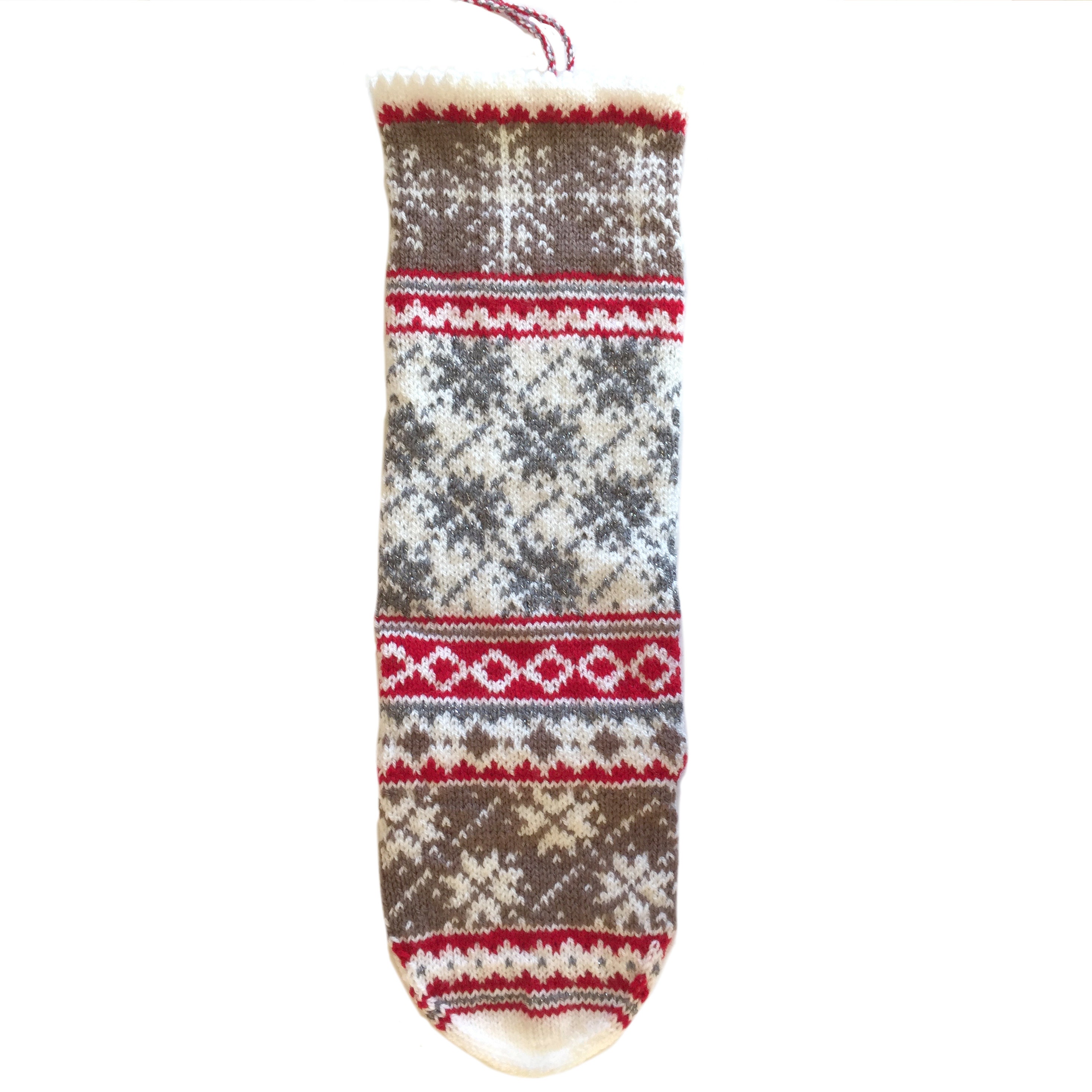 Christmas Stocking Personalised Hand Knit Norwegian Design - Etsy