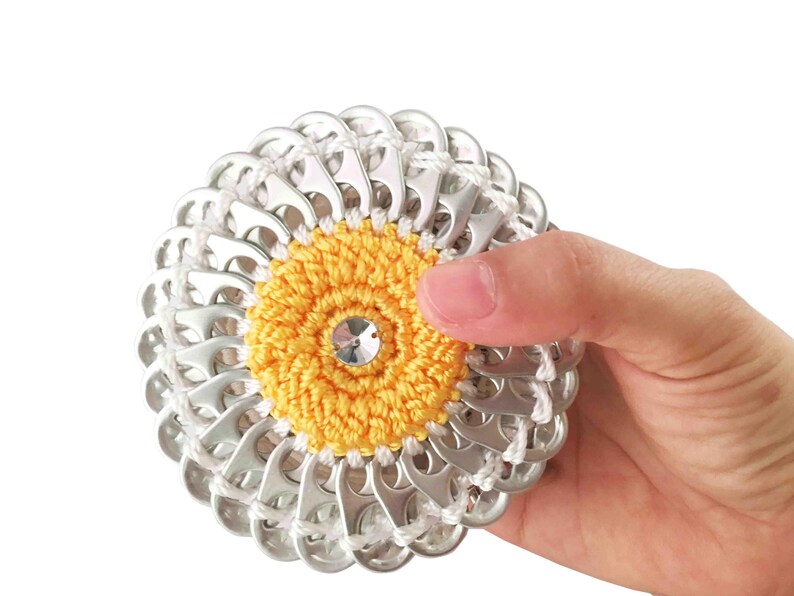 Coin purse pop tabs / Porte monnaie Tournesol en capsules de canettes image 4