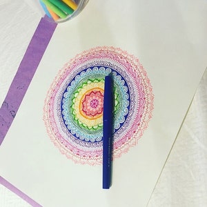 Colorful Handmade Mandala Print (original)